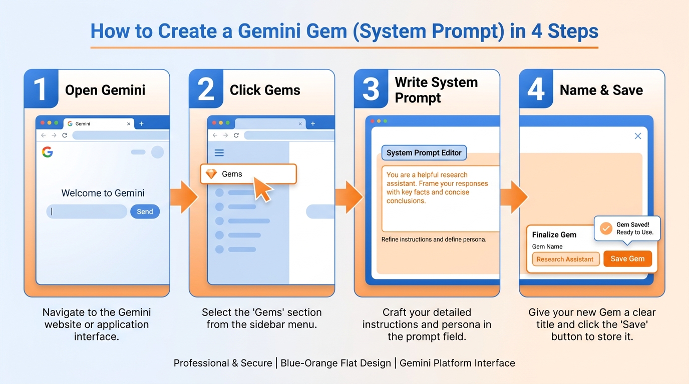 Step-by-step guide to creating a Gemini Gem