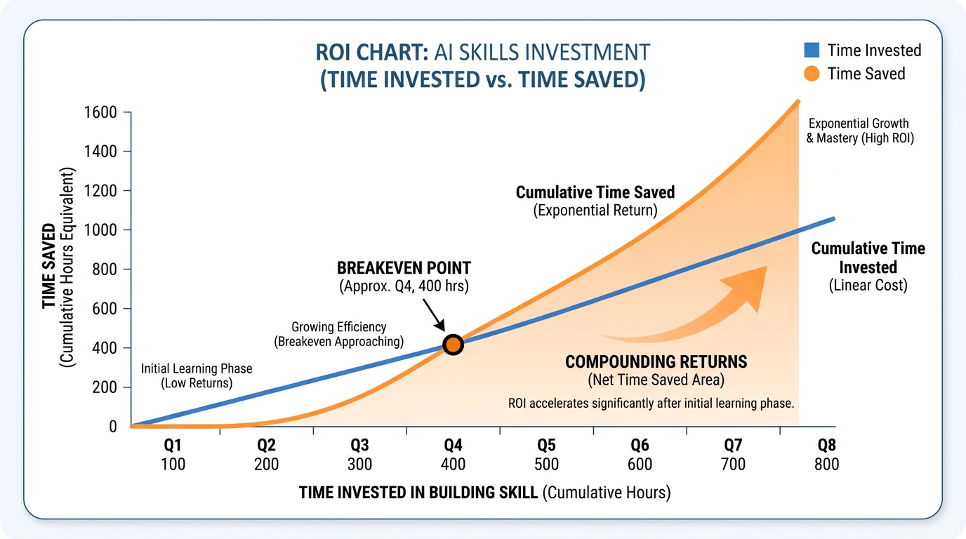 ROI of AI skills — breakeven point and compounding returns